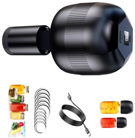 Dispositivo di conservazione degli alimenti per barattoli bottiglie borse display digitale LCD Sigillatrice sottovuoto macchina di sigillatura elettrica utensile da cucina Sigillatrice sottovuoto per