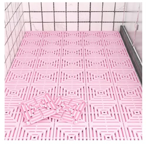 Carrelage Sol Plastique Composite Carreaux Emboîtement Drainage Plusieurs Quantités Disponibles Caillebotis Douche Hall D'entrée et Balcon(12pieces)
