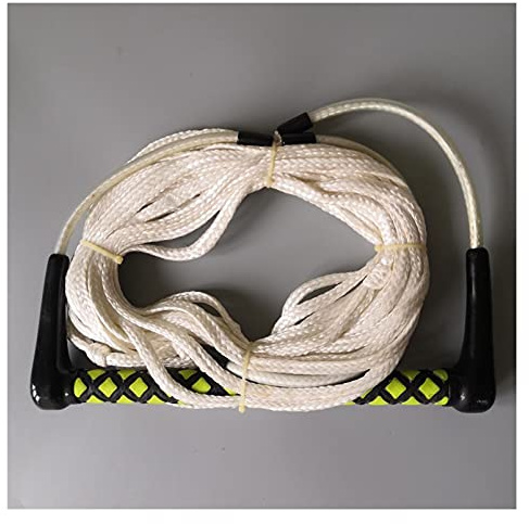 MJADAADE 1 cuerda de seguridad para esquí acuático de 23 m con mango de EVA para wakeboard, rodillas, surf (blanco)
