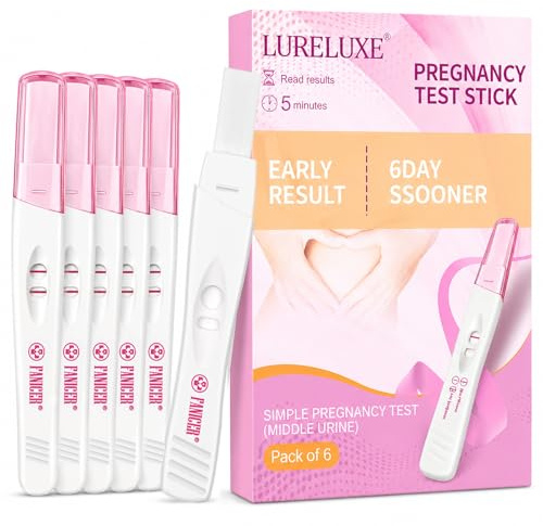 6 Piezas Tests con Identificación de Fase, Acompañamiento Doméstico para la Etapa de Maternidad, Resultados Claros en Minutos, Fácil de Usar