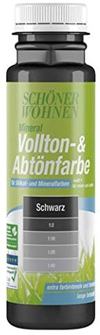Silikat Vollton- & Abtönfarbe schwarz 250 ml