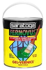 SARATOGA Vernice Gel Antiruggine Pronta All'Uso Senza Bisogno Di Trattamenti Preliminari, Latta Da 2500 Ml Nero Brillante