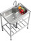 Lavello Da Esterno Lavello Da Cucina, Lavelli Commerciale Per Ristorante Con Rubinetto, Lavabo Lavandino A Libera Installazione In Acciaio Inox A Vasca Singola, Per Garage Ristorante Lavanderia