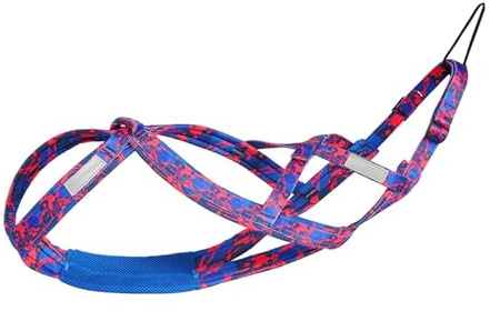 Baoblaze Hunde-Zuggeschirr, Hunde-Mushing-Geschirr, Bikejöring-Training, Geschwindigkeitstraining, Skijöring-Hundelaufgeschirr, Rosenrot XL