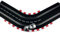 Overdrive-Racing Curbs/Kerbs Kompatibel mit Carrera 124 132 Kurven Geraden Randsteine Randstreifen Slotcar, Set:Rot-Weiß (Inkl. Anfang/Ende)