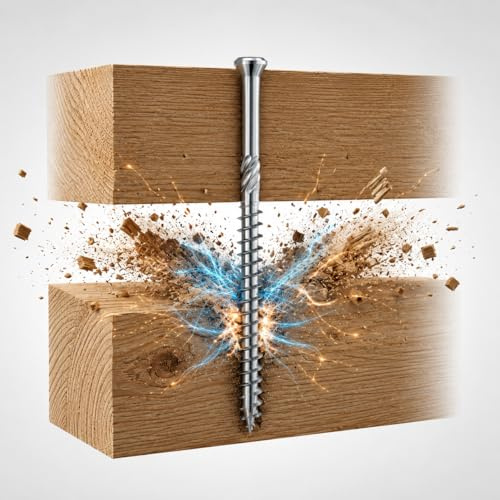 Terrassenbauschrauben 5x40 mm C1 Edelstahl von tergato | 200 Stk. | Rostfreie Edelstahlschrauben & Terrassenschrauben zur Befestigung von Holzbodendielen | HSI HSeasy Terra Inox TX25