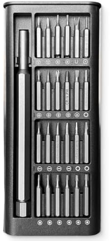 WUMZIRA Feinmechaniker Schraubendreher Set, Mini Schraubenzieher Set, 24 in 1 Schraubenzieher, Set mit 24 Bits, Präzisionsschraubendreher, Magnetisch für Smartphone, Spielekonsole, Tablet, Brille, Uhr