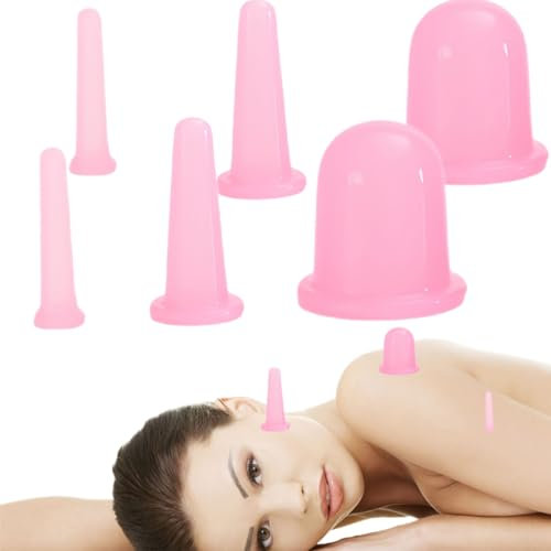 Coppettazione Viso Silicone,6pcs Coppetta Anticellulite Silicone,Coppette Massaggio Cupping,Coppettazione Viso Silicone,Coppette Massaggio,Cup Coppetta Anticellulite,per Viso gli Occhi