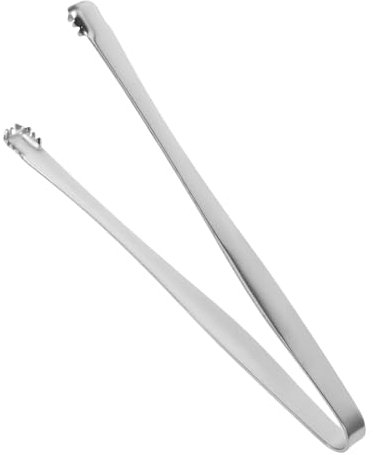 Generic Clip Antiscivolo in Acciaio Inossidabile Pinza Per Antipasti in Acciaio Inossidabile Pinzette Per Cubetti Di Ghiaccio Pinze Per Zucchero Al Caffè Pinze Per Bustine Di Tè Argento