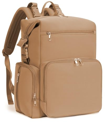 CEI-CEI Neopren Wickelrucksack Große Wickeltasche für Neugeborene, wasserdichter Reise-Rucksack für Mama und Papa mit isolierten Fächern und Wickelunterlage