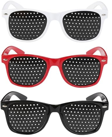 DUINIU Occhiali Per Unghie In Rete Da 3 Pezzi, Occhiali Da Sole Alla Moda Anti-Fatica, Occhiali A Foro Multifunzione, Accessori Per L'Allenamento Della Vista.