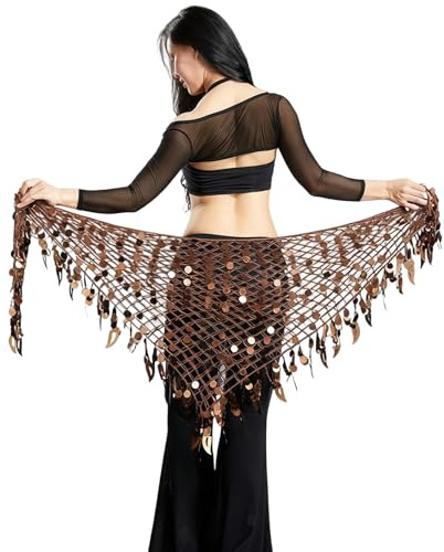 Limtula Pañuelo De La Cadera Para Danza Del Vientre Con Lentejuelas Ajustables Para Mujer Accesorio De Disfraz Para Actuaciones Orientales Pañuelo De La Cadera Para Baile Ajustable