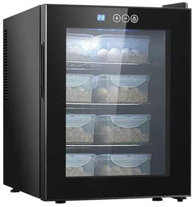 Incubatrice for Uova di rettili for Uova da cova, incubatrice da Laboratorio scientifico for rettili con Schermo LED, incubatrice for rettili Raffreddamento e Riscaldamento 10-40°C(48L)