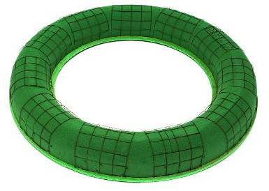 mosy Steckschaum-Kranz, 55 cm, Steckmoos, Steckschwamm, Trauer-Kranz, Beerdigung, Blumen-Deko