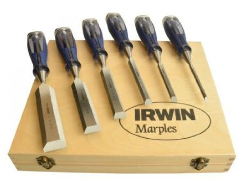 Irwin Marples MAR750S6 6/ 10/ 13/ 19/ 25/ 32mm Soft Touch Chisel Set