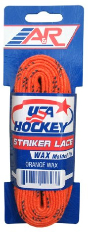 A&R Striker Ice Hockey Waxed Skate Laces Pro Style Heavy Duty Lace Orange 108