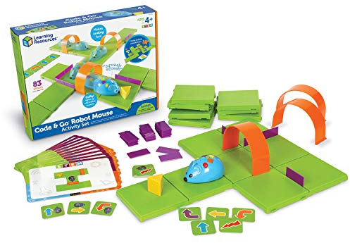 Learning Resources Code and Go, Conjunto de Actividades del ratón Robot, 10 cm