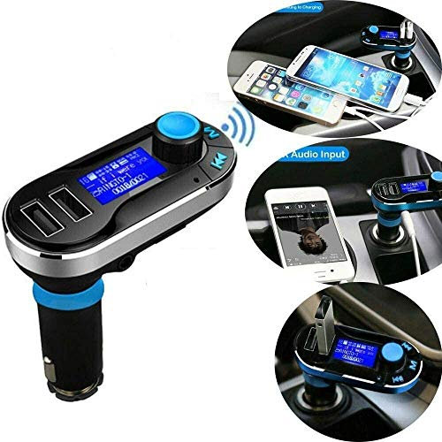 REALMAX® Bluetooth MP3 Player FM Transmitter Hands-free Car Kit Charger for iPhone HTC Samsung Blackberry Sony Nokia LG (Silver)