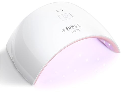 SUNUV UV LED Nail Lamp, Nail Dryer for Gel Polish UV Light for Nails with Sensor 2 Timers SUN9C Pink Gift for Women Girls