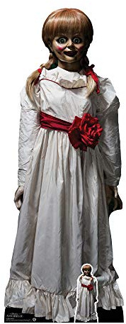 Star Cutouts Ltd SC1393 Annabelle Doll Perfect for Halloween, Spooky Parties and Horror Fans Height 129cm, Multicolour