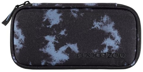 Coocazoo Mäppchen „Midnight Dust”, schwarz-blau, großes Hauptfach, Schlaufen für Zirkel, Geodreieck und Lineal, Stundenplanfach, Stiftehalter, Reißverschlussfach, ab der 3. Klasse