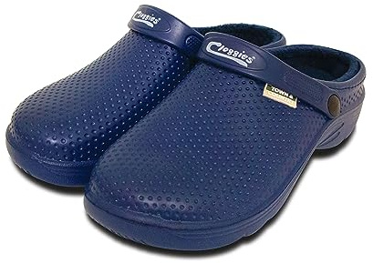 Town & Country Clogs Mens/Womens Ladies/Gents Navy Blue Gardening Super Soft Clogs/Cloggies Lightweight, Cushioned. Size 9 UK