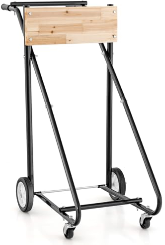 GYMAX Außenbordmotor Transportwagen, Außenmotor Ständer mit 4 Rädern & Griffen, Motorwagen bis 150kg belastbar, Motorhalter für Motorlagerung & Transport