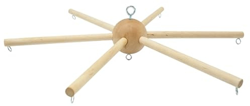 1 PC Mobile Hanger pour berceau, kit mobile de bricolage en bois naturel, Bell Wind Chimes Hanger pour bébé Home Mur Hanging Balcon.