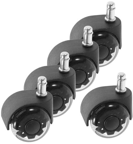 ERINGOGO 5pezzi Rotelle Per Sedie Da Ufficio Per Moquette Rotelle Girevoli Per Sedie Da Ufficio Per Protezione Pavimento Installazione Senza Attrezzi Compatibilità Movimento Silenzioso