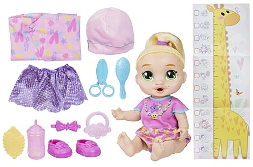 Baby Alive Bébé grandit Lala GooGoo, Coffret poupée Interactive, Jouet pour Filles Qui Grandit, Parle Anglais et Espagnol, 3 Étapes de Croissance, Plus de 75 Sons et Phrases, Jouet Dès 3 Ans