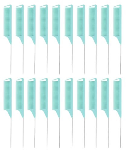 20pcs Fine Tail Combs | Heat Sturdy & Static Reduced | Ergonomic Handle Hair Pick for Smoothing/Straightening/Curling | Salon - Grade Combs