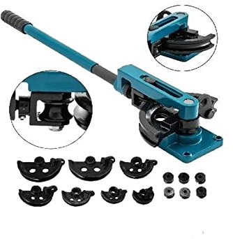 Piegatrice per barre d'armatura, Piegatubi manuale Dia 10-25mm Multifunzione Acciaio Rame Tubo Piegatrice Tipo di leva Utensili for piegare tubi for impieghi gravosi Per piegatura o raddrizzatura rapi