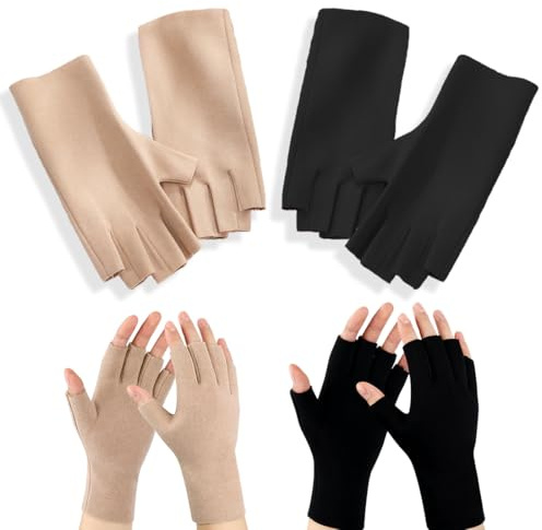 DIFLAX 2 Paires Gants Demi-Doigts Femmes Gants d'Hiver Ultra Thermiques Coupe-vent Sans Doigts Gants Chauds Tous Les Jours Conduite Travail Dactylographie Écriture Gants Mitaines