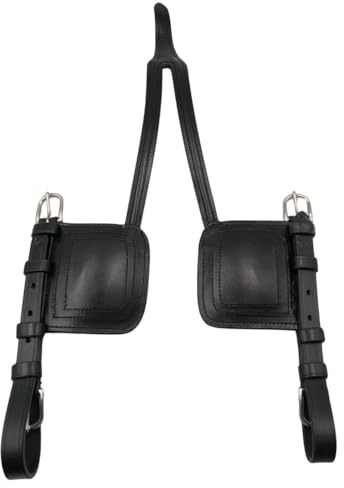 Amesbichler Reitsport Fahrzaum Backenstücke mit Scheuklappen Leder, verstellbar, Kutschzubehör