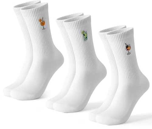 BISOUSOX Chaussettes Amusantes Hommes en Coton,Chaussettes de Sport Tennis sans Couture femmes,Courir Entraînement Jouer au football Cadeaux pour Hommes 3 Paires 39-42/43-46