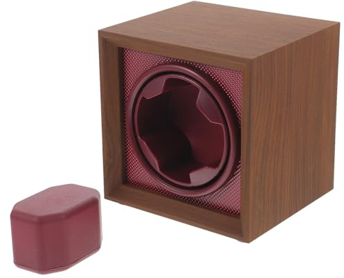WRITWAA Caja Enrolladora de Relojes Automática Tres Engranajes Ajustables Marrón de Madera para Guardar Relojes y Buena Seguridad en Regalos y Ocasiones Obsequios