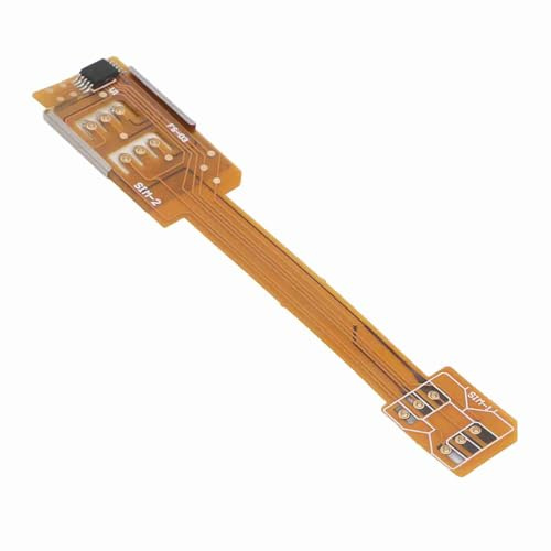 Yanmis Adaptador de Tarjeta SIM Dual, Adaptador de Extensión de Tarjeta SIM Macho a Hembra, Nano a Estándar, Extensor de Ultra Delgado para Teléfono Inteligente, Use Dos Tarjetas con Ranura Mixta