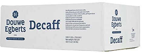 Douwe Egberts Decaffeinated Decaff Instant Coffee Sticks 500 x 1.5g