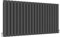 Acezanble∣Horizontal Column Anthracite Radiator Oval Double Designer Radiator 600x1180mm Central Heating Interior Design