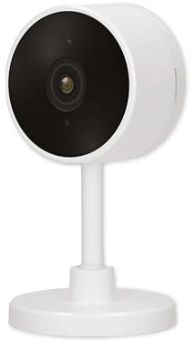 Alecto SMART-CAM10 WLAN IP Kamera - Überwachungskamera Innen - ohne Bridge/Gateway - manuell dreh- und schwenkbar - App gesteuert Android und OS - Tuya - weiß
