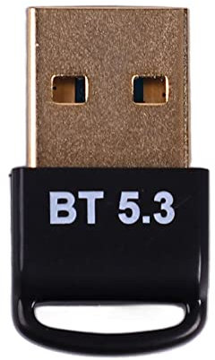 Adaptateur USB Bluetooth pour PC, 5.3 Bluetooth Dongle Transmetteur Récepteur Adaptateur USB Stable Automatique Appariement Plaqué Or Prise Prise en Charge pour Windows 8.1 10 11