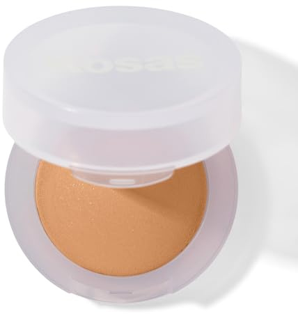 Kosas Mini Cloud Ensemble de poudre de fixation pour le visage – Contrôle de la brillance lissante, finition de maquillage douce, transparente, portable et durable – Oreiller (brun clair moyen)