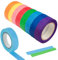 8 Rollos Cinta Carrocero, 15mmx12m Cinta Adhesiva de Colores para Manualidades, Cinta de Enmascarar Colores Removible sin Residuos, para Pintar Diario Manualidades Decorativas Álbumes de Recortes