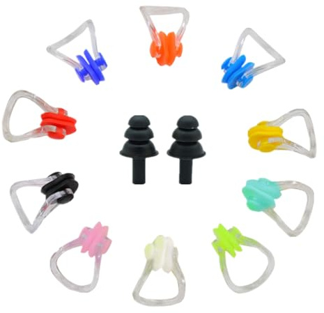 HKJHKJ Nose Clips Swimming, Waterproof Silicone Nose Plugs Kids Swimming Nose Clip Swim Nose Training Protector for Kids and Adults Beginners