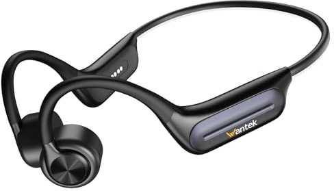 Wantek Swimming Headphones, IP68 Waterproof Bone Conduction Headphones Bluetooth 5.3 Wireless Open-Ear Headphone with MP3 Player 32 GB Storage Underwater Earphones for Swim, Runing, Cycling