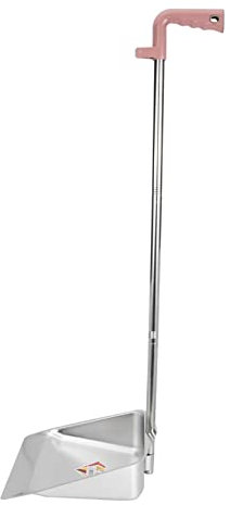 VICASKY Paletta in Acciaio Inossidabile Manico Lungo Design Antipiega Paletta per Rifiuti per Uso Domestico Cucina e Spazi Esterni