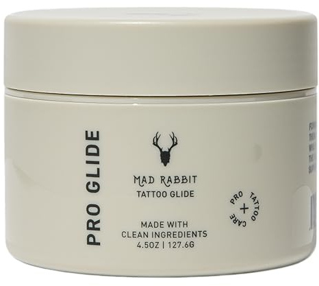 Mad Rabbit Tattoo Artist Glide | Clean Vegan Tattoo Ointment for Tattooing, Essential Oils, Before + Aftercare, No-Petroleum Formula