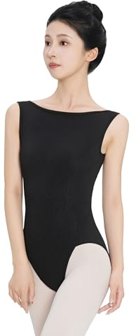 Daydance Women Ballet Leotard, Tank Women Dance Leotard with Jacquard Floral Print