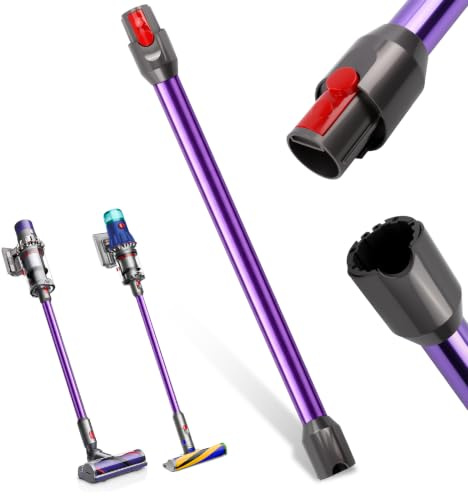Focenat Tubo de Extensión para Aspiradora Compatible con Dyson V12 Detect Slim / V10 Digital Slim, Barra Rígida de Aluminio 74 cm con Liberación Rápida, Repuesto para Aspiradora sin Cable