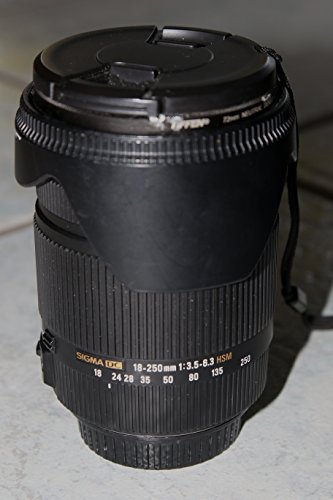 Sigma 18-250 mm F3,5-6,3 DC OS HSM Reise-Zoom-Objektiv (72 mm Filtergewinde) für Canon Objektivbajonett